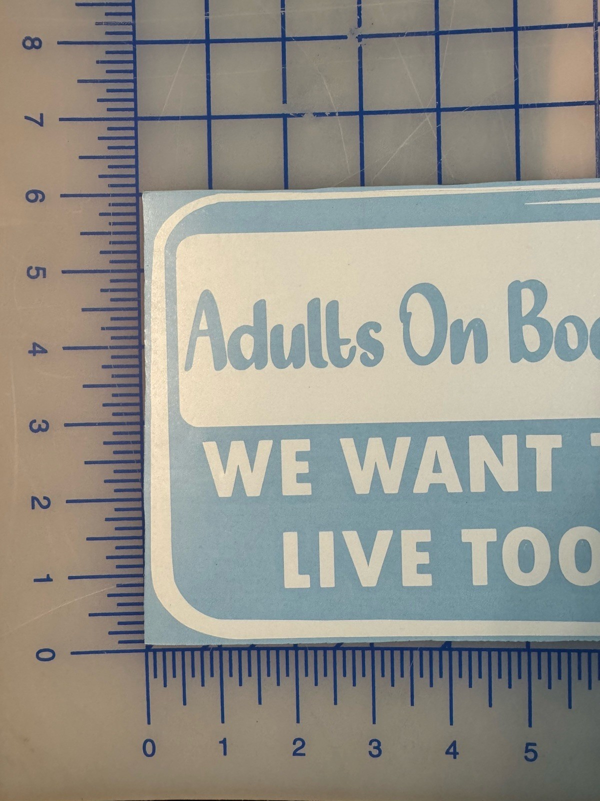 2 Funny Adults On Board We Live TooCar Gift Decals Stickers Bumper Window Laptop