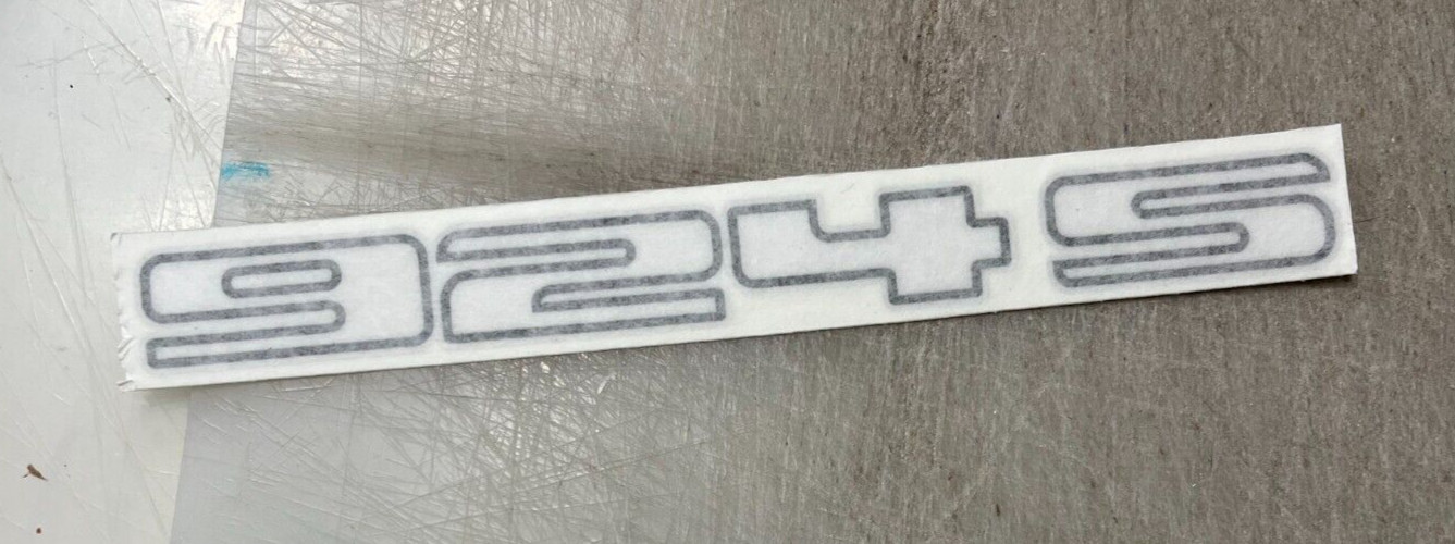 924 Rear Decal Sticker Vinyl Transparent Black on Clear