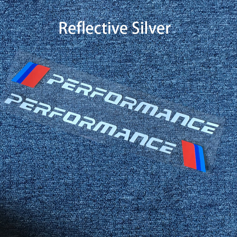 2 Reflective PERFORMANCE car auto sticker decal stickers BMW 3 5 X1 X3 X5 X6 X4