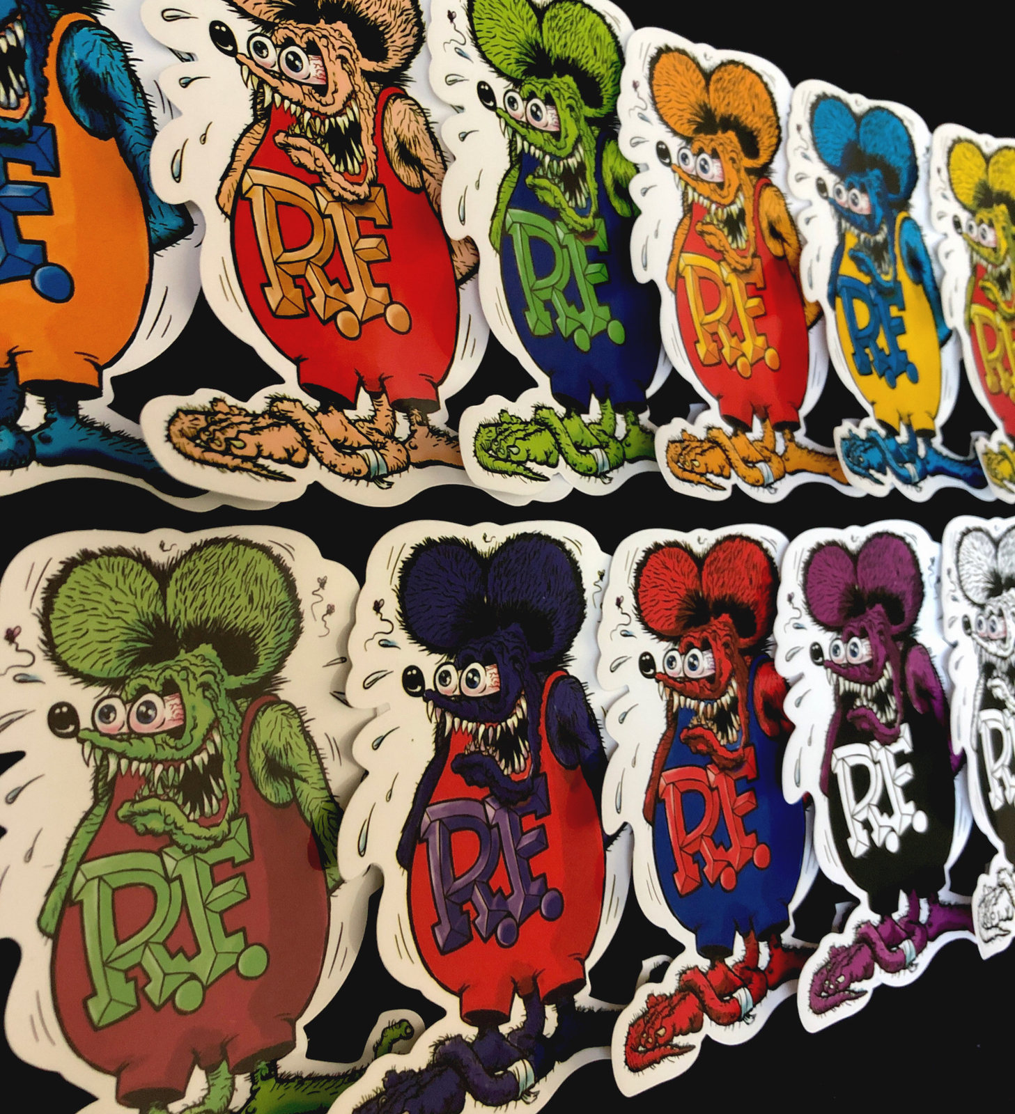RAT FINK STICKER “THE ULTIMATE COLLECTION” LIMITED (3 1/4 X 4“￼) 1 SET 11-TOTAL