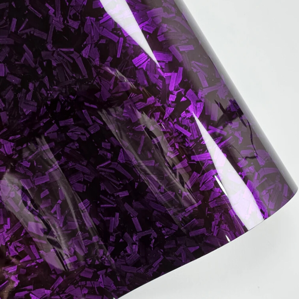 20cm*152cm Sticker Vinyl Wrap Glossy Purple Car Body Films Carbon Fiber Wrapping