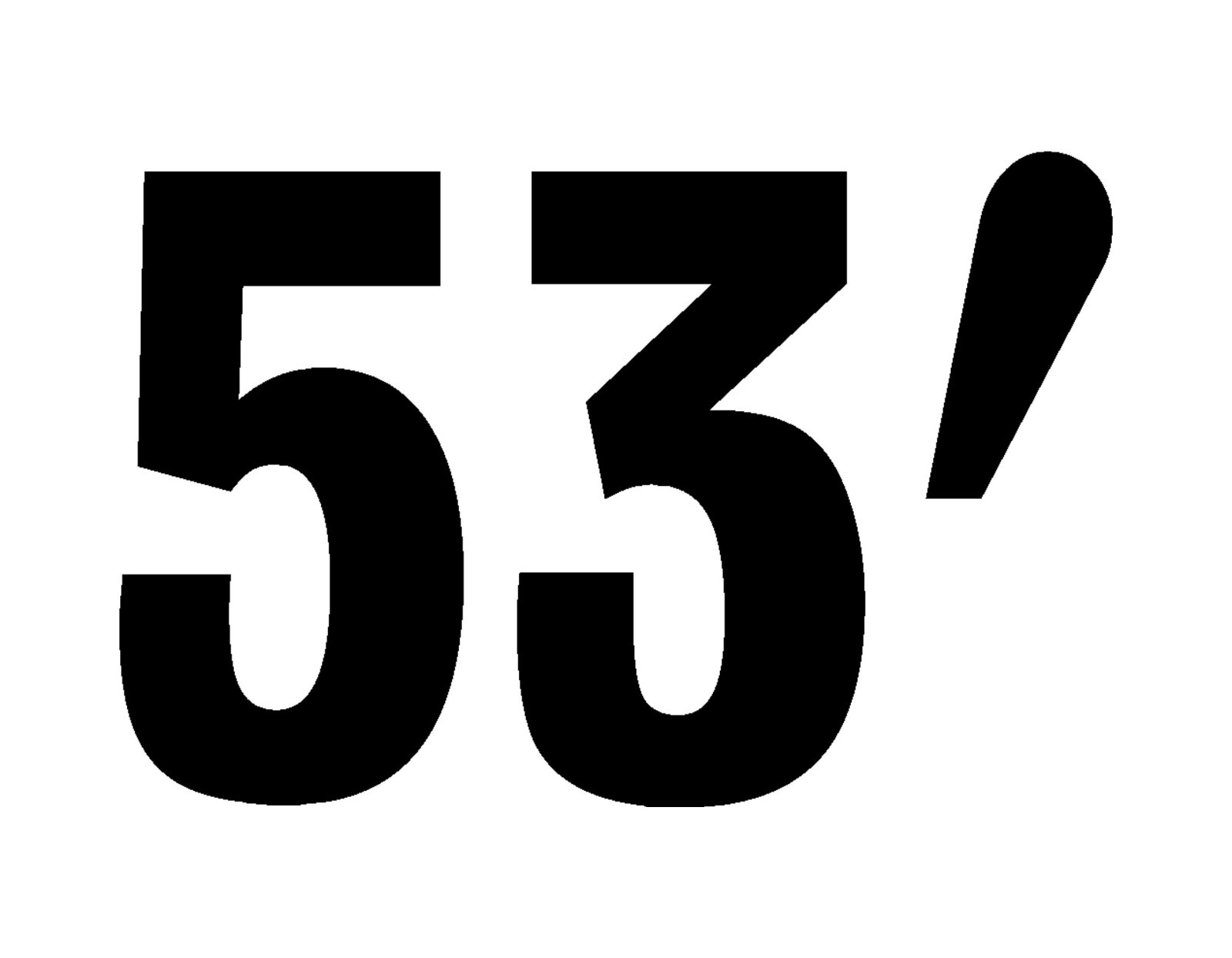 SET OF 2 53′ SEMI TRAILER VINYL DECALS 5″ Tall X 7.5″ Wide BLACK SEMITRUCK FLEET