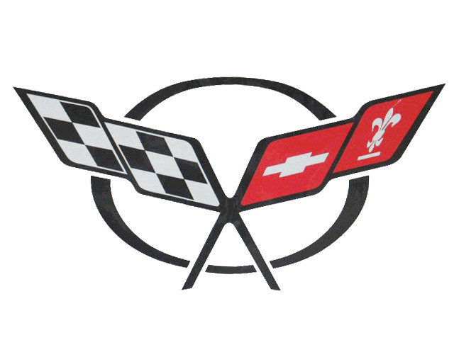 Corvette C5 Emblem Decal 17″ x 9″ Black