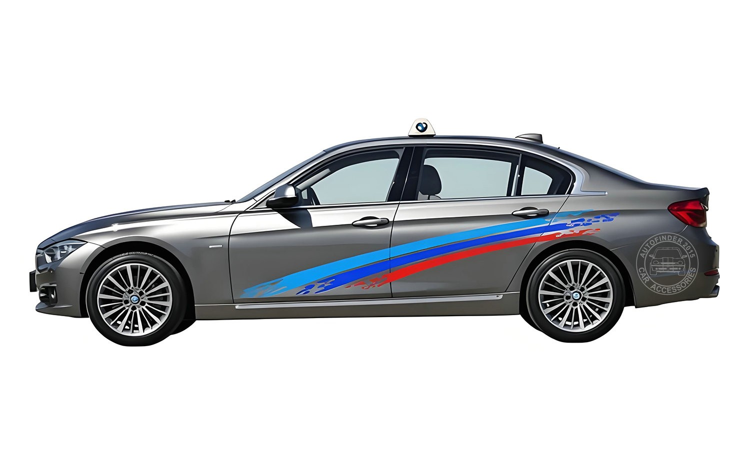 Graphics Tricolor Stripe Car Sticker For BMW X3 X4 X5 X6 Side Door Racing Decals