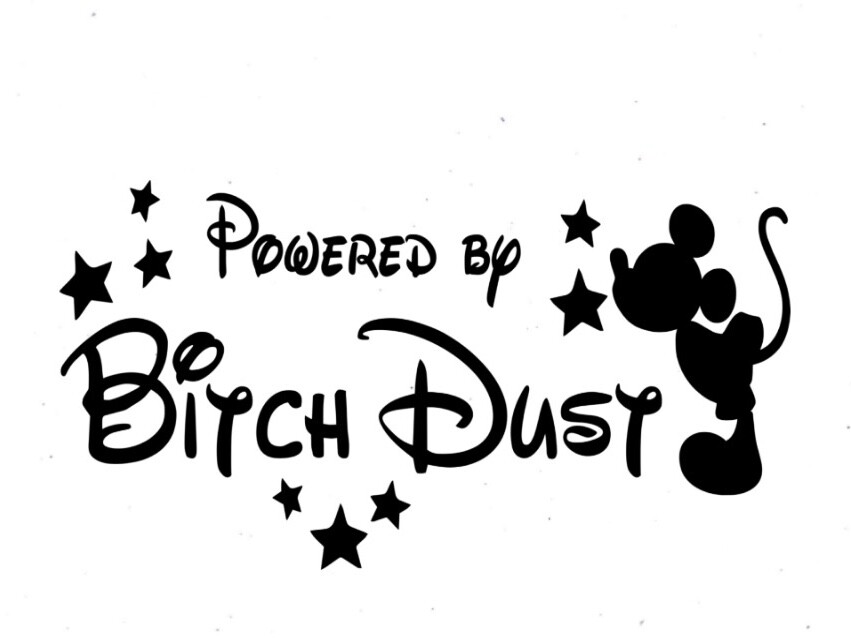 mickey mouse powered by bitch dust disney choose color and size