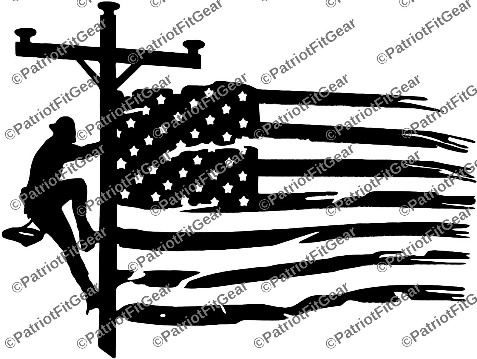 Lineman life,Line Work,Lineman,Got Power Thank A Lineman,Flag,vinyl decal