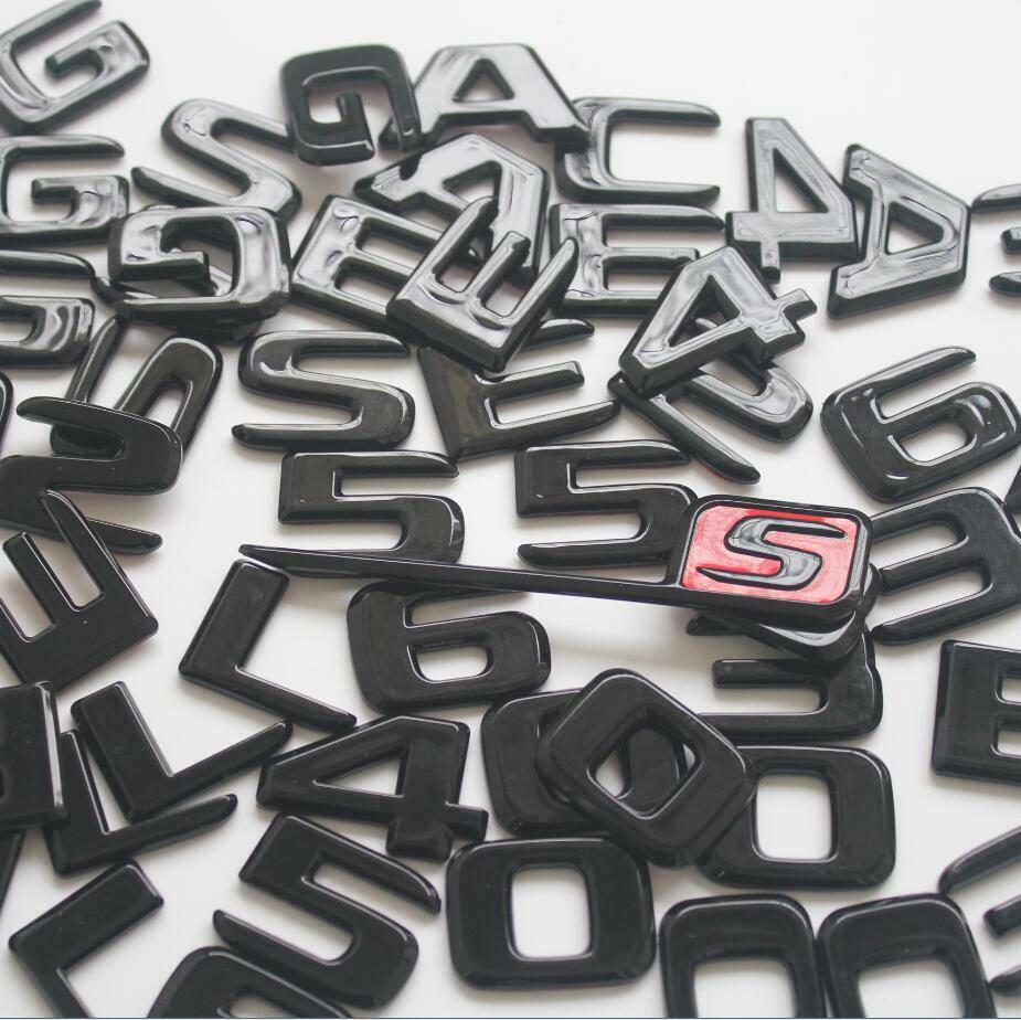 Gloss Black Emblems for Mercedes Benz E43 E53 E63 E63s AMG 4MATIC V8 BITURBO/