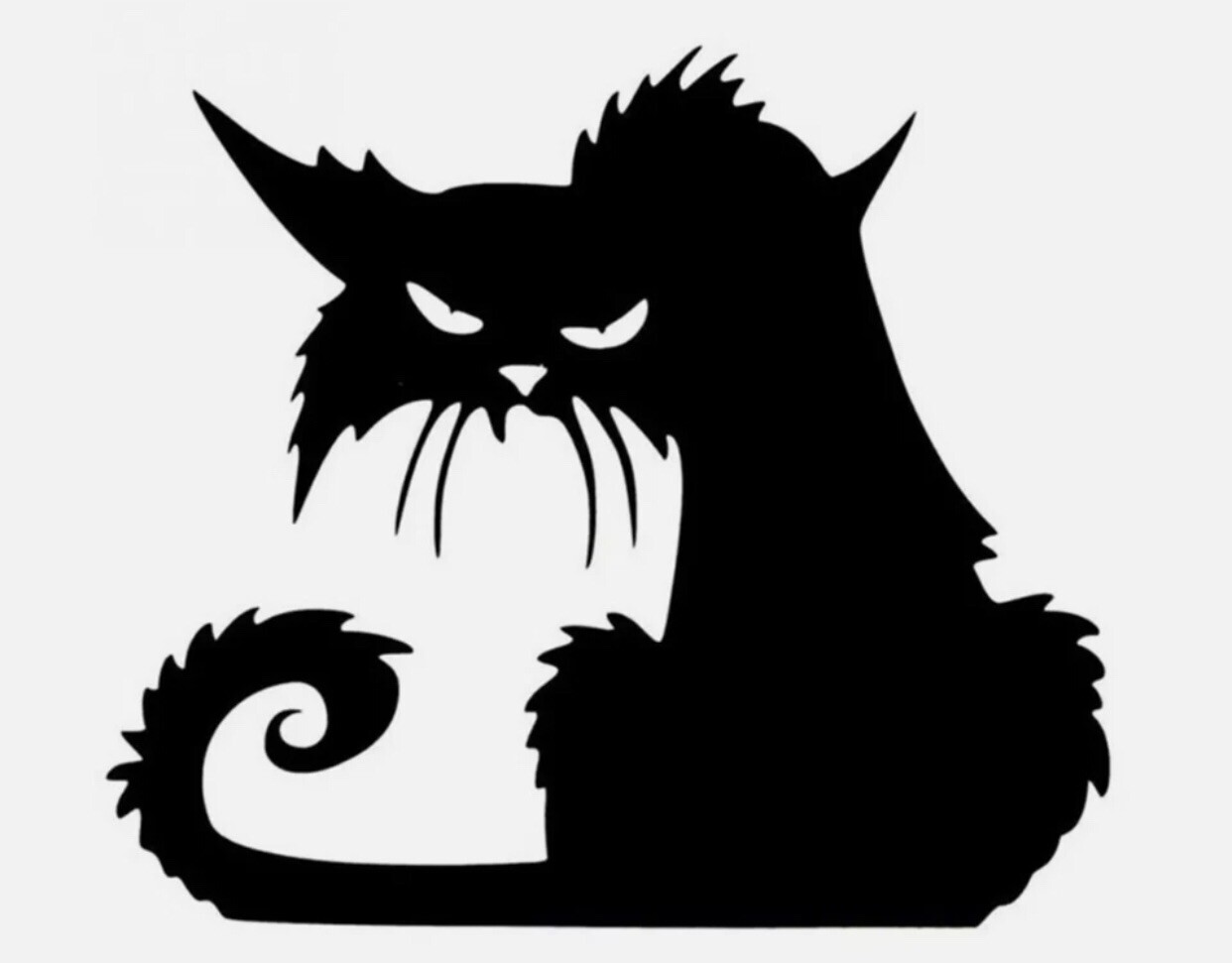 Scary Cat Halloween Kitten Pet Funny Vinyl Decal Sticker Window Truck
