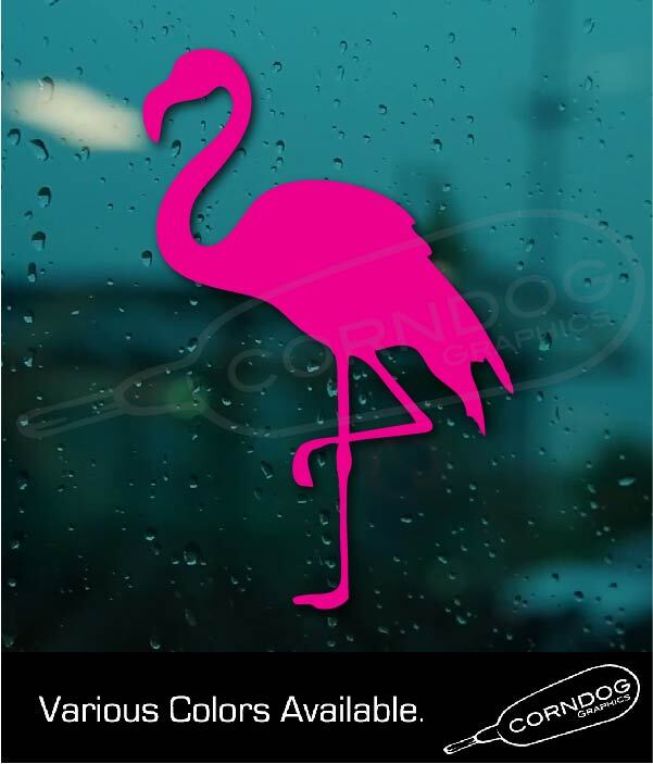 Pink Flamingo (Various Sizes) VINYL STICKER DECAL MIAMI BIRD BEACH ISLAND