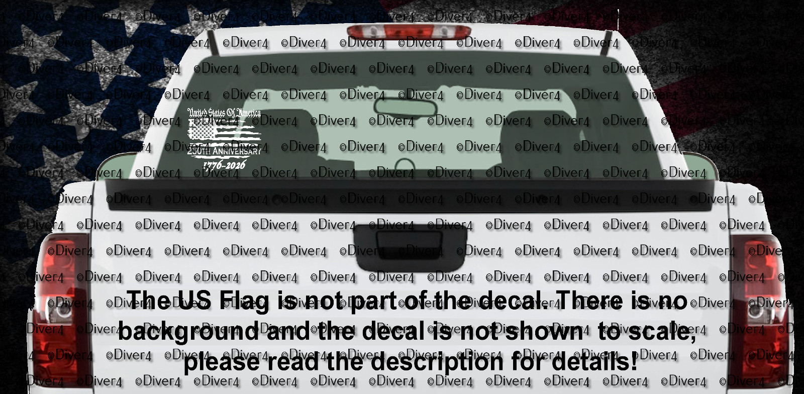 United States of America 250th Anniversary Distressed Flag Decal US Made & Sold
