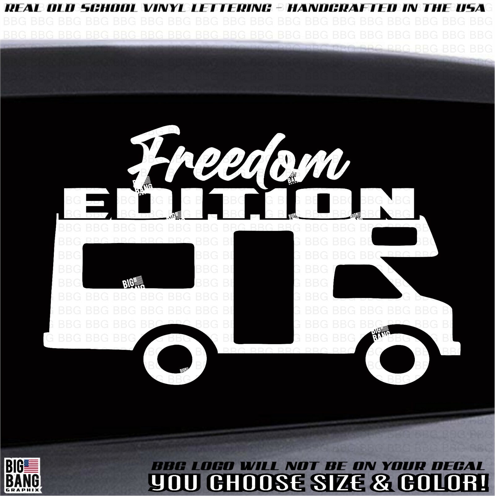Trailer RV CAMPER vinyl Decal Sticker FREEDOM Edition Open Road Travel Rver Life