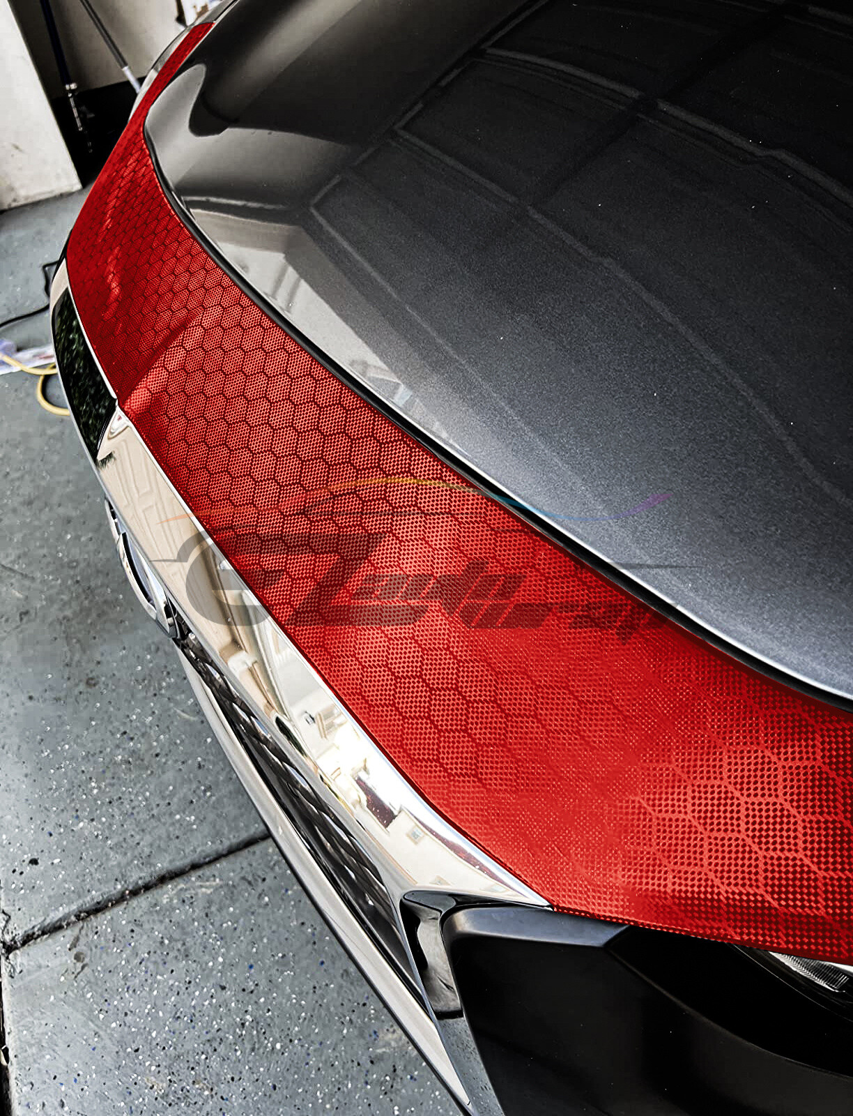 Honeycomb Carbon Fiber Satin Dark Red Hex Auto Sticker Decal Vinyl Wrap Sheet