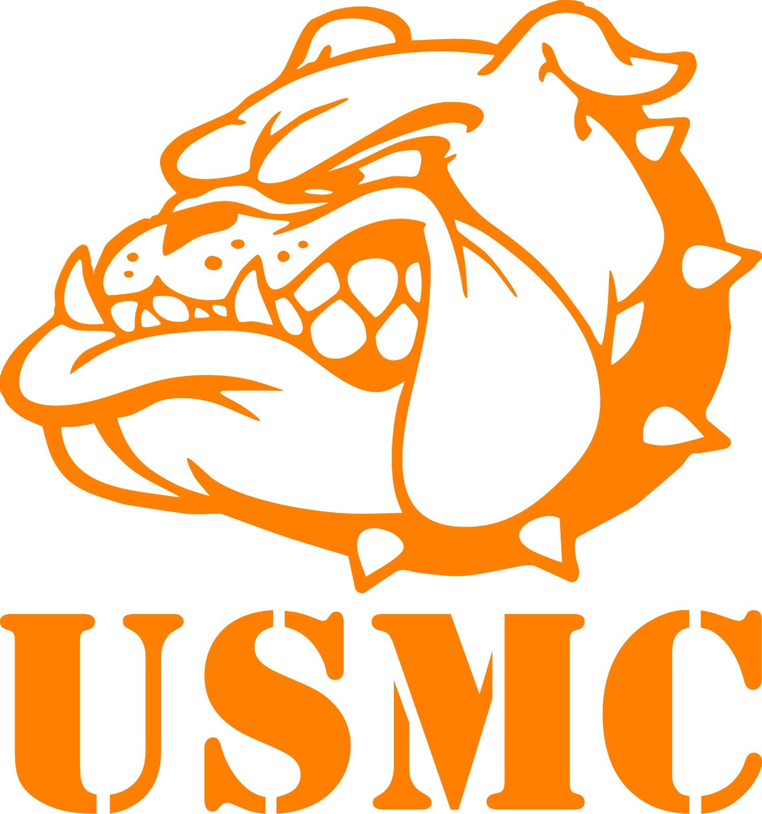USMC Bulldog Marine Corp Marines Logo Vinyl Decal Multiple Colors and Sizes