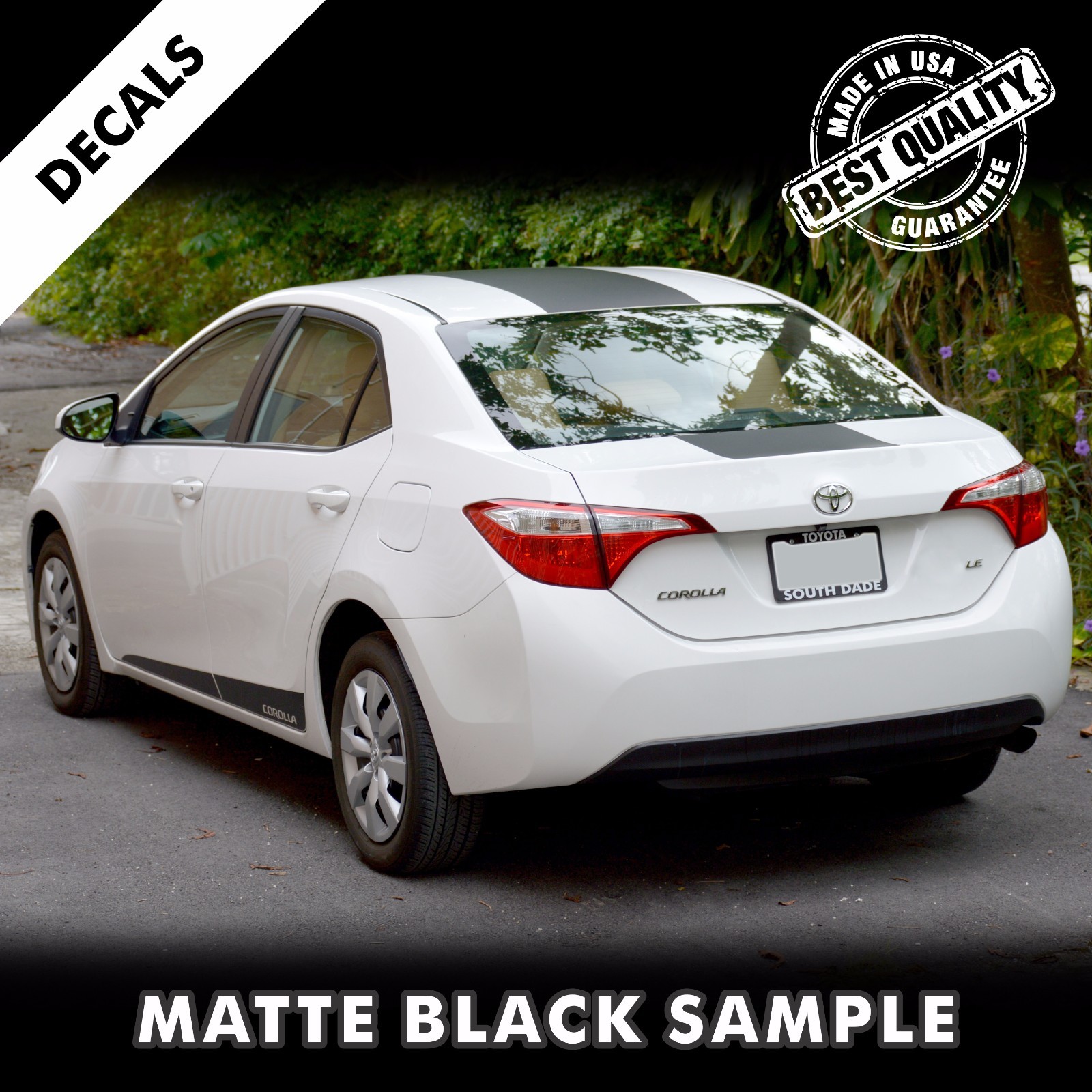 Toyota Corolla LE Pre-Cut Center Racing Stripes Decal Vinyl Set 2015 to 2017 |42