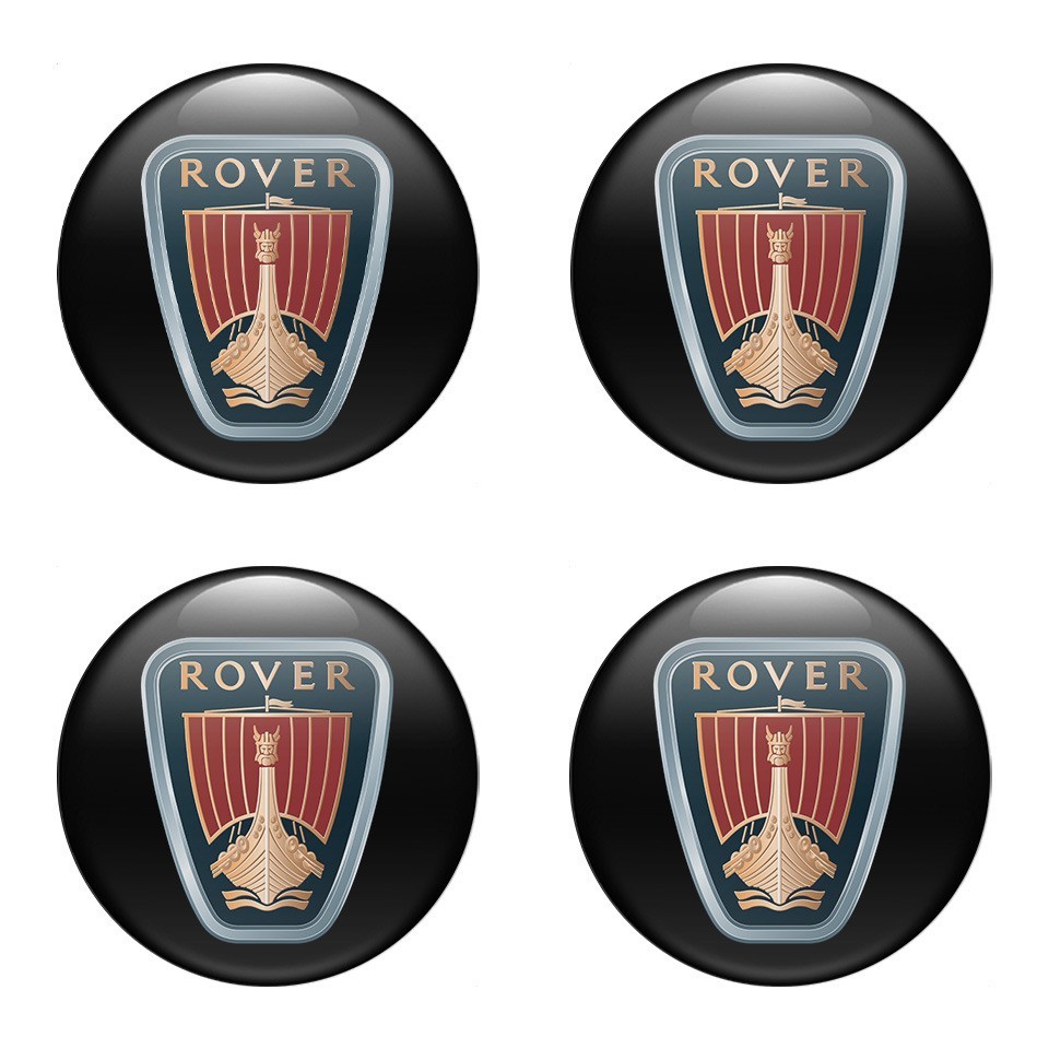 3D Print 4 x Silicone Stickers for Hubcaps Rover Hub Cap Wheel Emblem