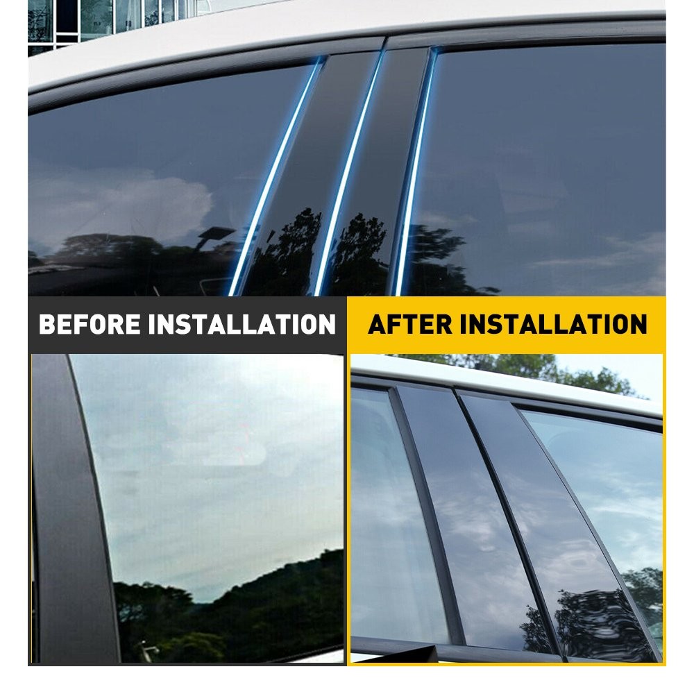 10/20x Decal Cover Fits For TOYOTA RAV4 2019-2021 Set Pillar Posts Door Window J