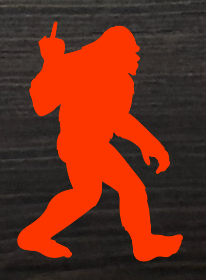 2.5″ Sasquatch Bigfoot Decal Sticker Yeti Middle Finger Funny Die Cut Flip Off