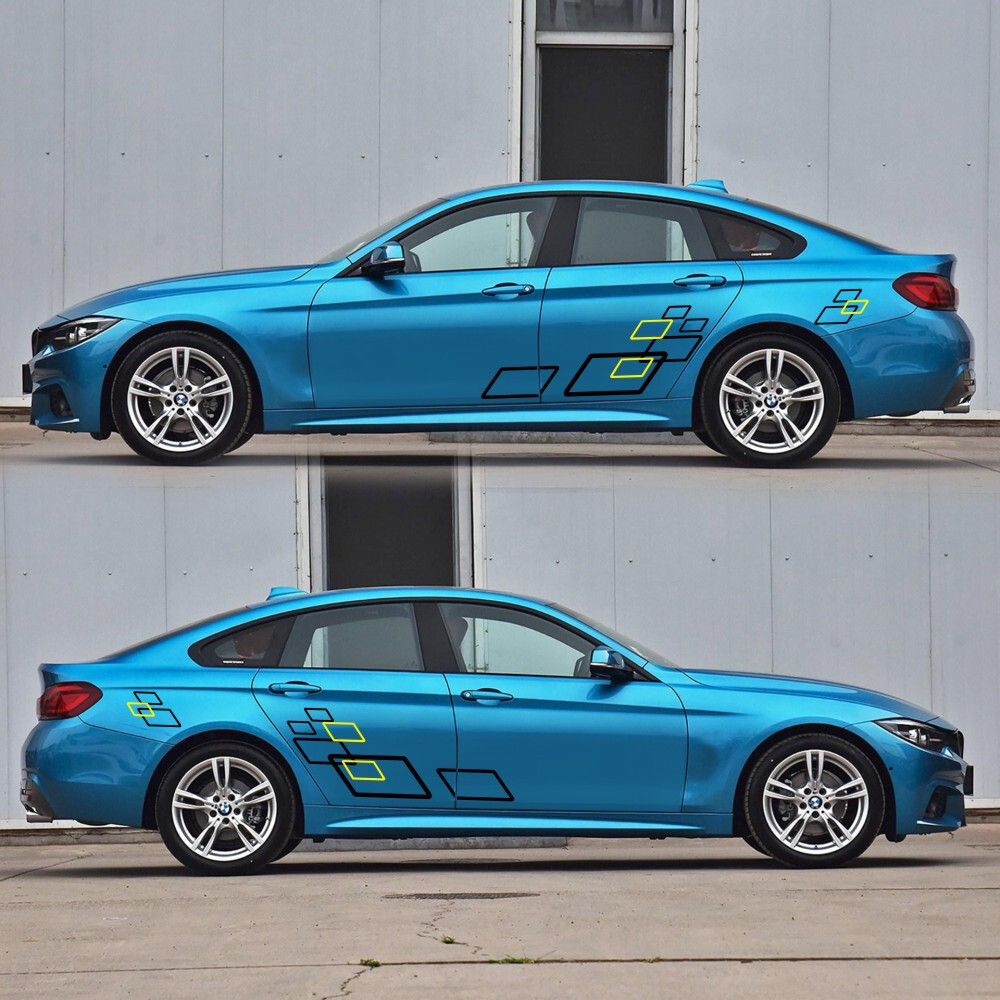 DIY Sports Styling Graphics Vinyl Film Decals Sticker for Car Racing Side Body