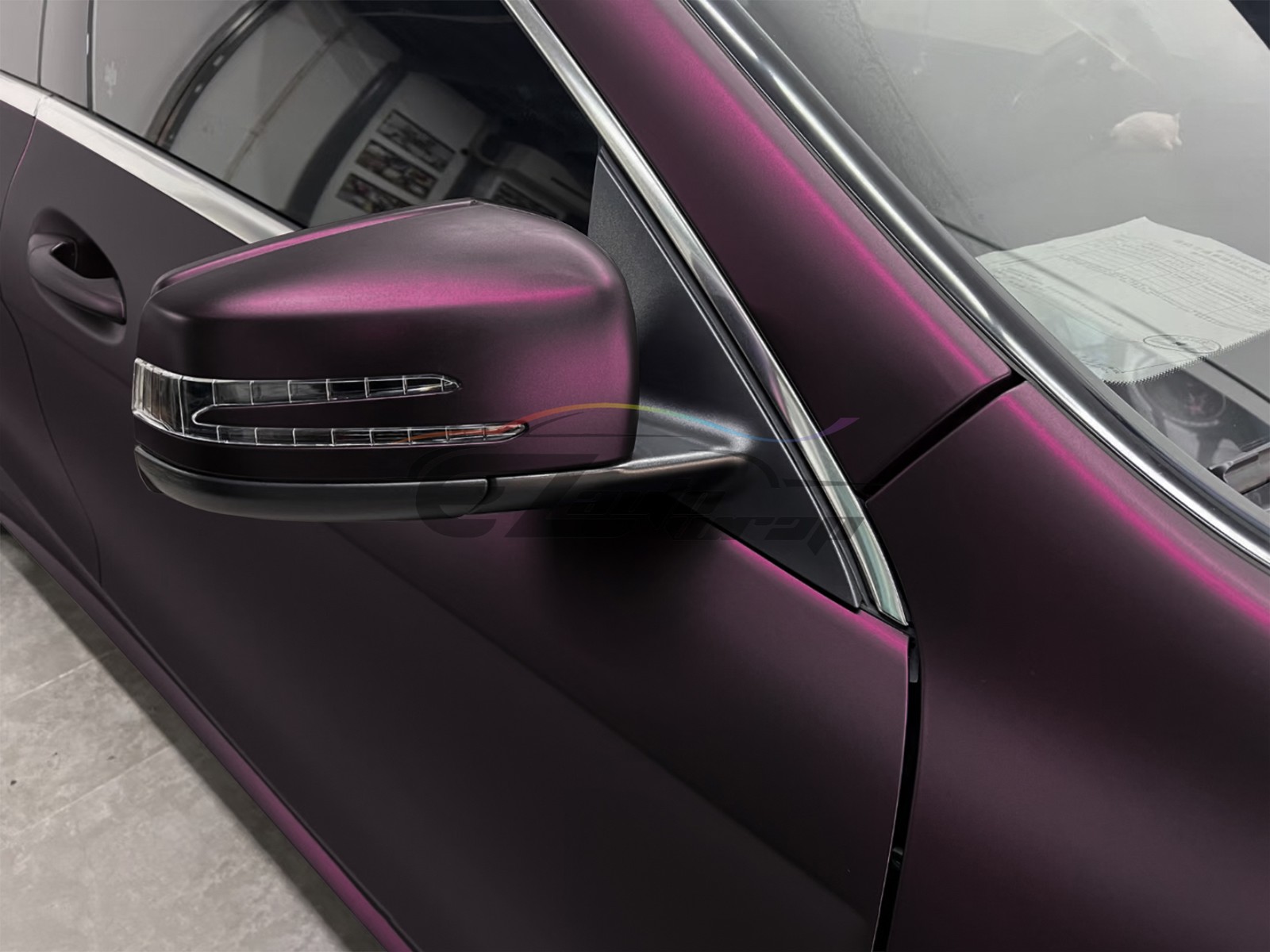 Matte Metallic Blackish Purple TPU PPF Paint Protection Film Dry Wet Vinyl Wrap