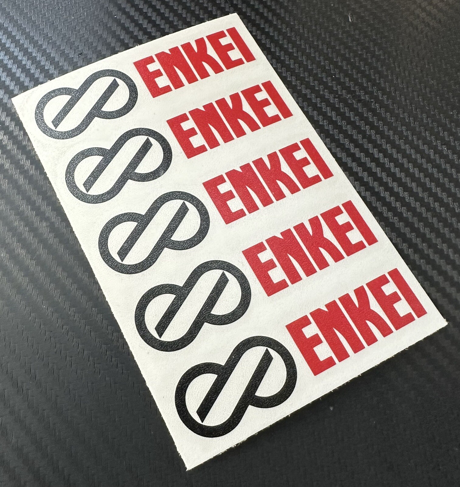 5 Enkei Logo Vinyl Decals Stickers for Spokes of Wheels Rims You Pick Colors