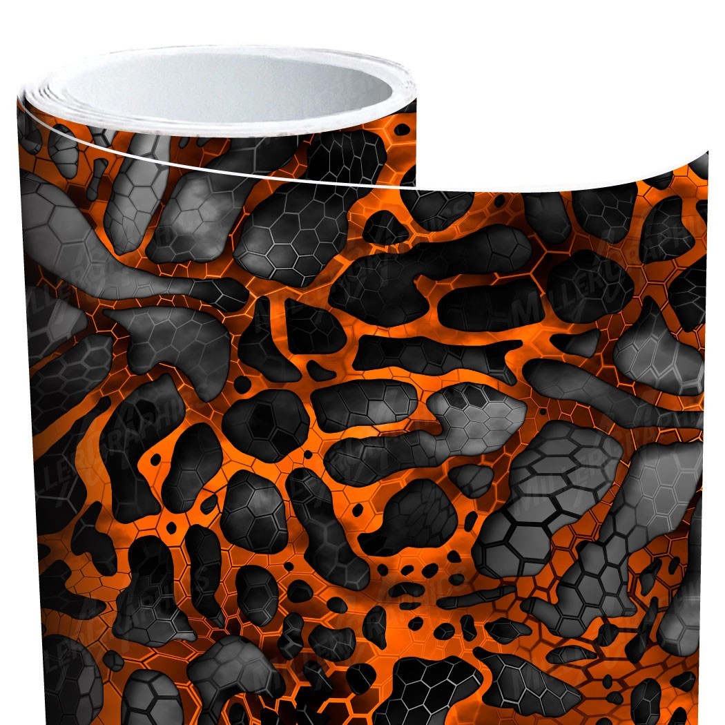 Camo Chameleon and Blaze Orange Night XD Wrap Vinyl Roll Sheet 3M – Many Sizes