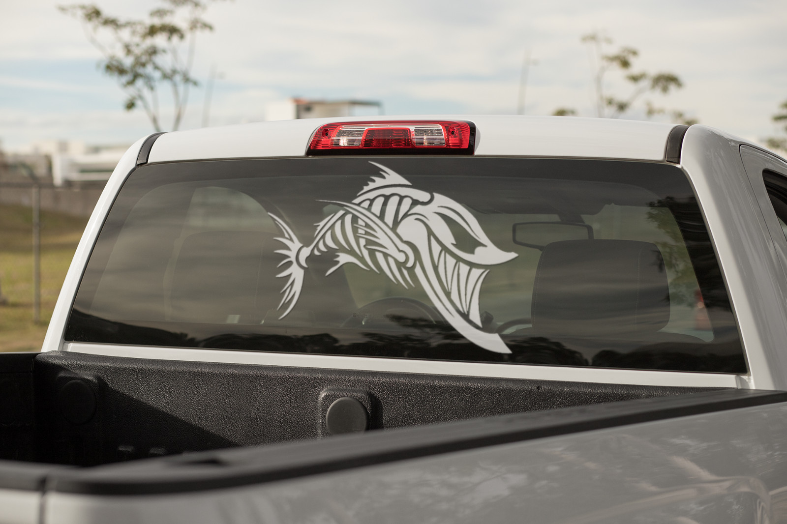 Skeleton Bone Fish Boat Vinyl Decal Fishing Outdoors Truck Trailer Sticker