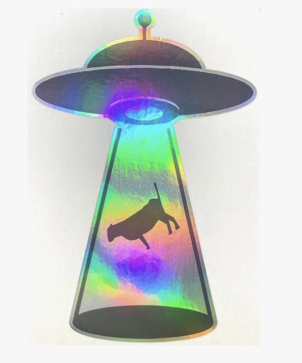 Funny Alien SciFi UFO Space Abduction Believe bigfoot cow conspiracy decal fun