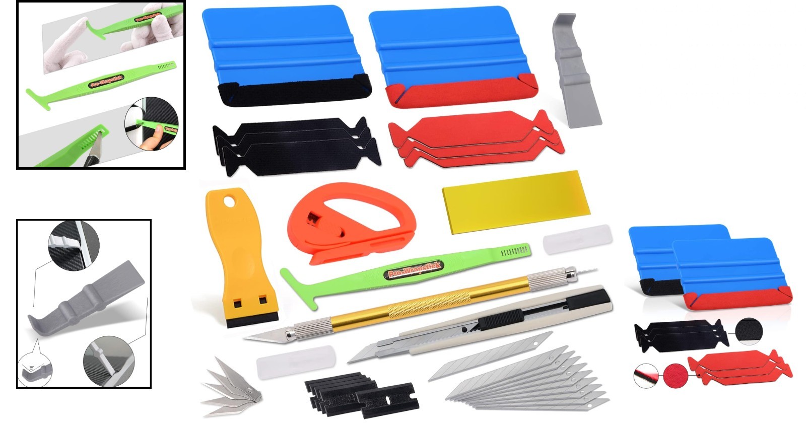 PPF Installation Kit Car Vinyl Wrap Tools Window Tint Squeegee Film Cutter Knife