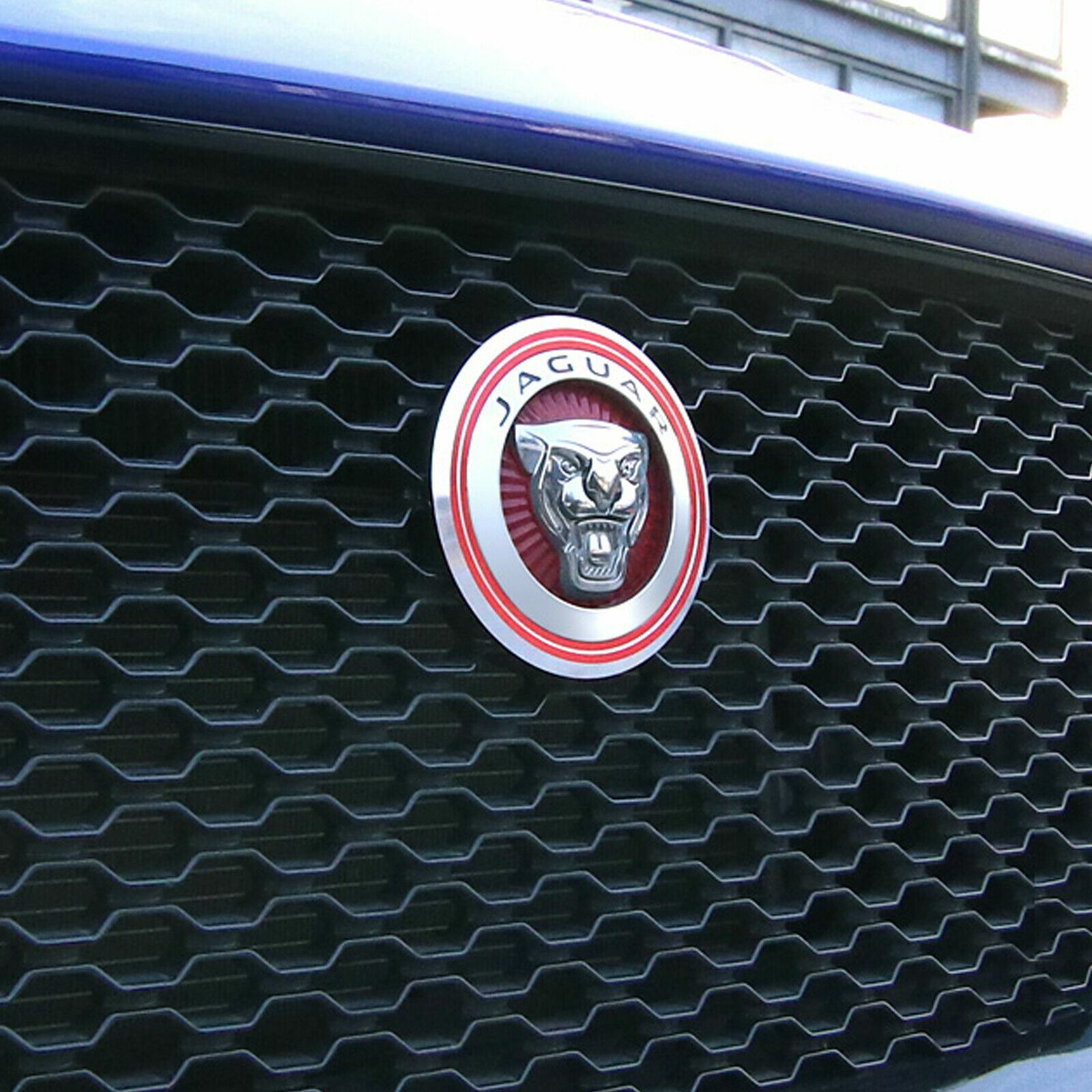 Front Bumper Grille Emblem Badge Logo Ring Cover Trim For Jaguar XJ XJR 2016-up