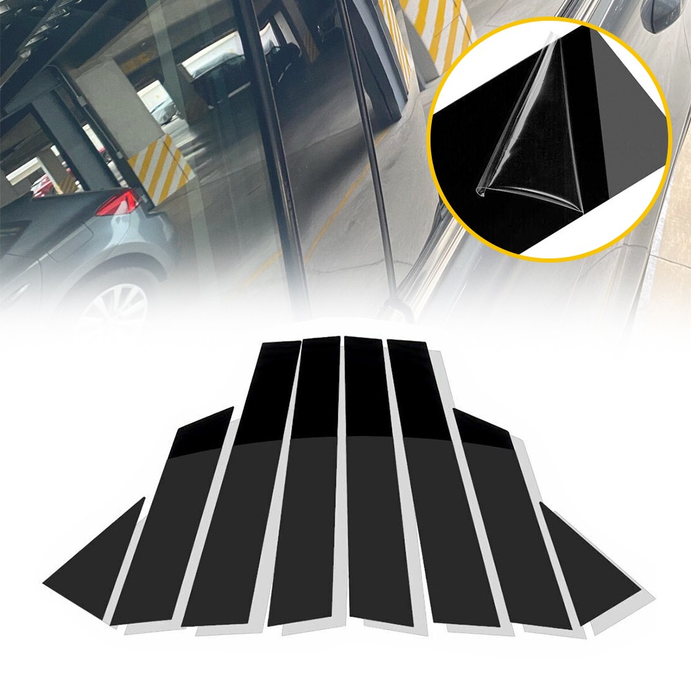 Black Pillar Posts Window Door Trim Cover For Nissan Altima 2013-2018 Deco D
