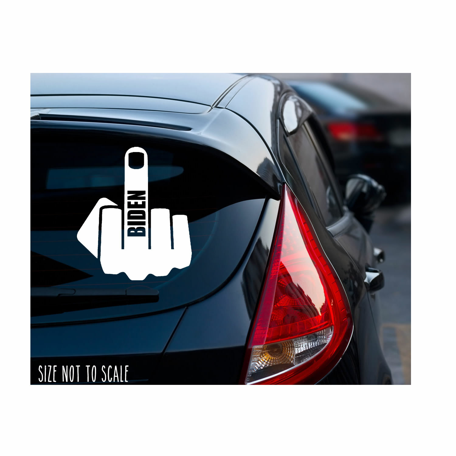 Middle Finger Biden Decal Sticker – Anti-Biden Funny Middle Finger 5″