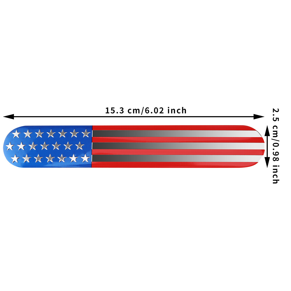 6″ x 1″ 3D American Flag Emblem Metal Sticker Decal Badge Car Motorcycle Decor