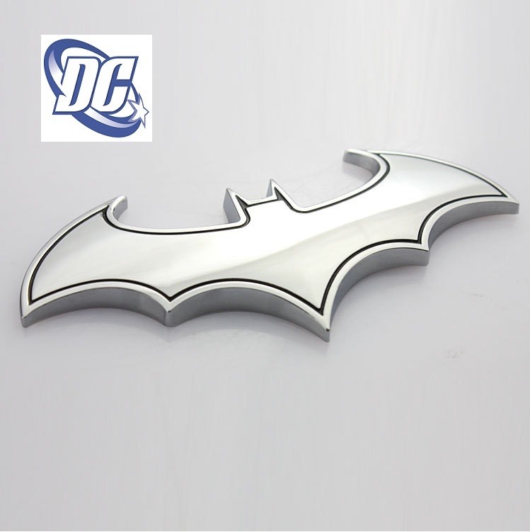 Batman Car Decal 3D Metal Auto Motorcycle Logo Laptop Decals black Chrome USA