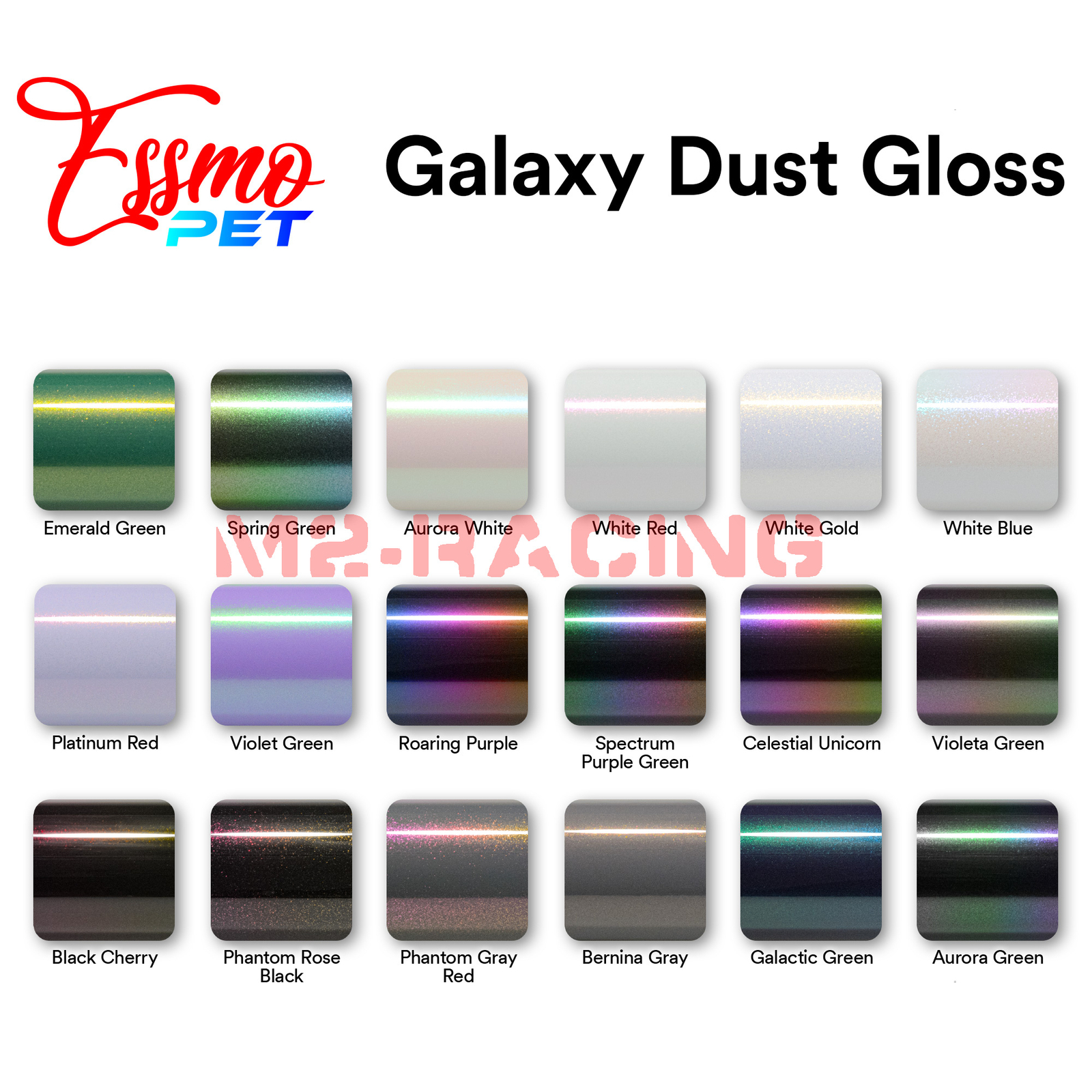 PET Galaxy Dust Gloss Vinyl Wrap For Chevy Bowtie Emblem Overlay Sheet Decal