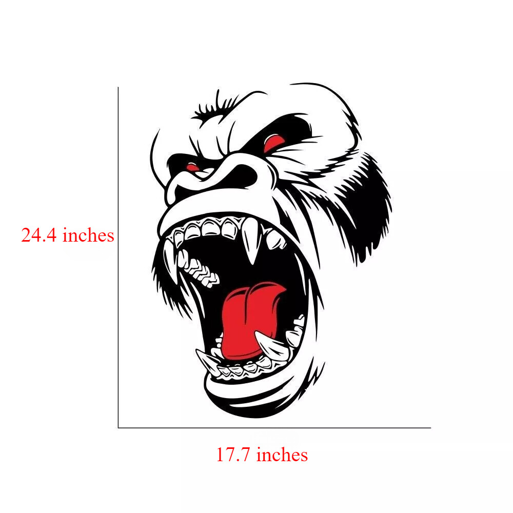 2x Car Truck Side Door Bonnet Vinyl Decal Horror Gorilla Graphics Decor Stickers
