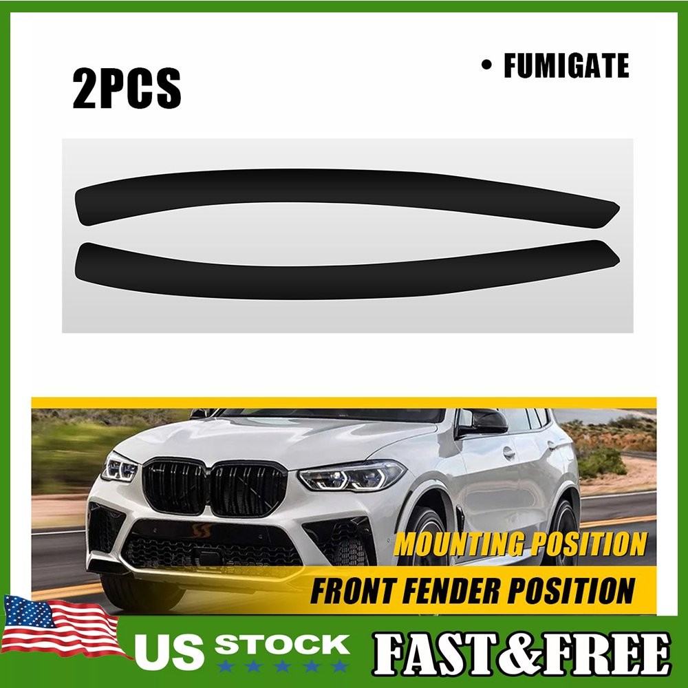 Precut Smoke Tint Vinyl Decals for 24-26 BMW X5 Front Side Marker Lights 1~10X