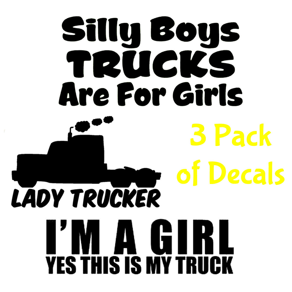 Lady Trucker Yes This is My Truck Vinyl Decal Truck Window Tablet Tumbler Laptop