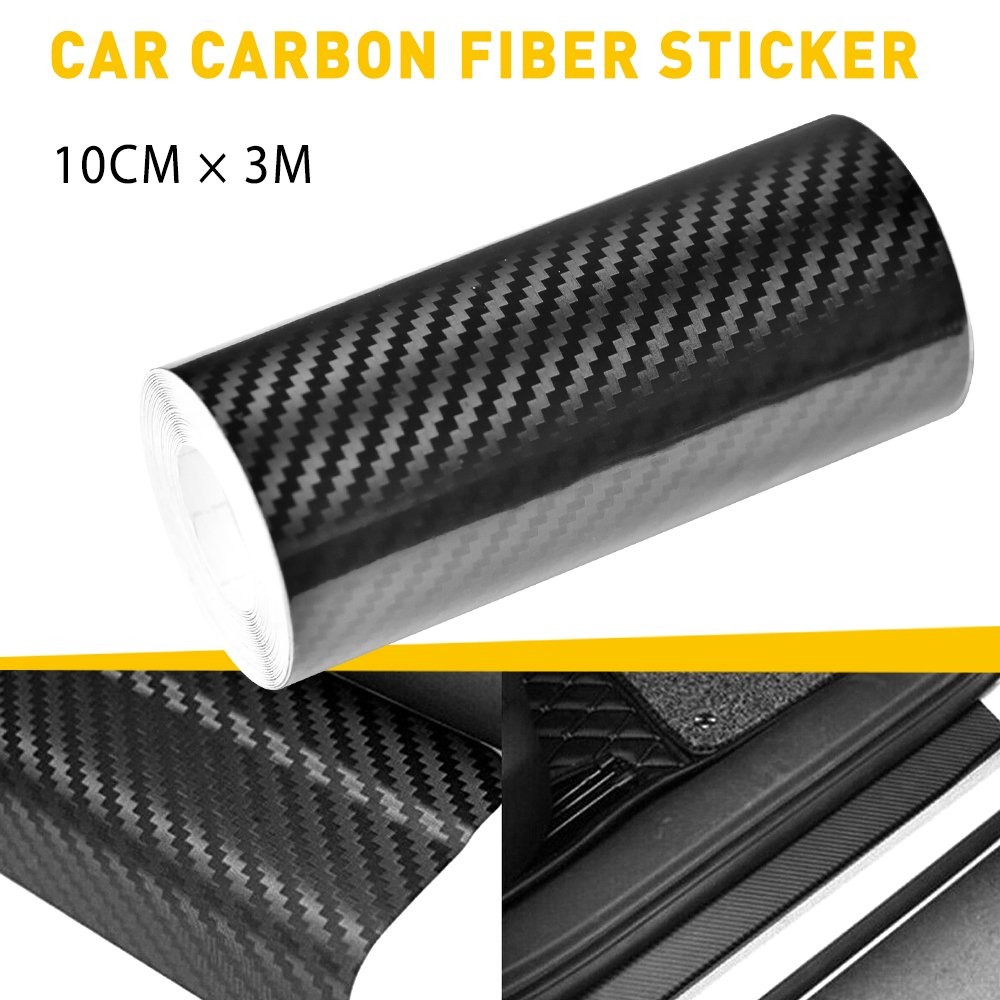 Carbon Fiber CarSticker Protector Strip Door Sill Anti Scratch Tape 5D 10ft EOA