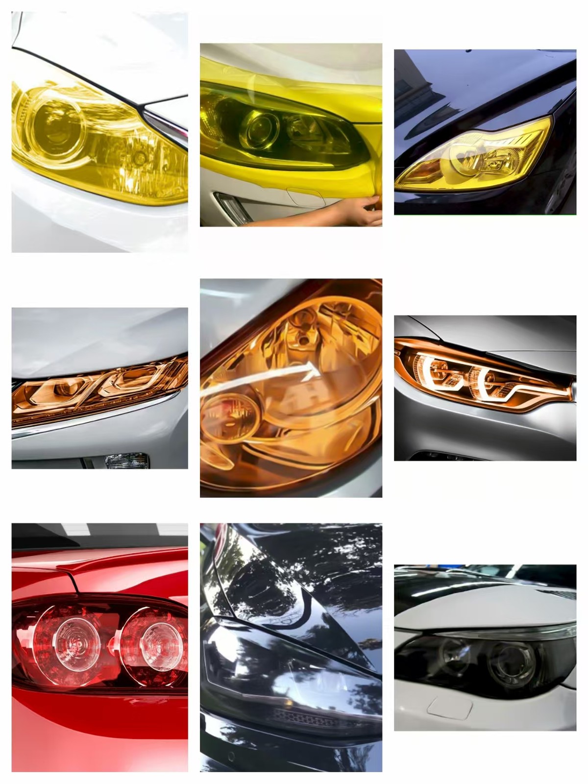 Easy installation Durable Gloss Headlight Taillight Fog Light Tint Film Vinyl