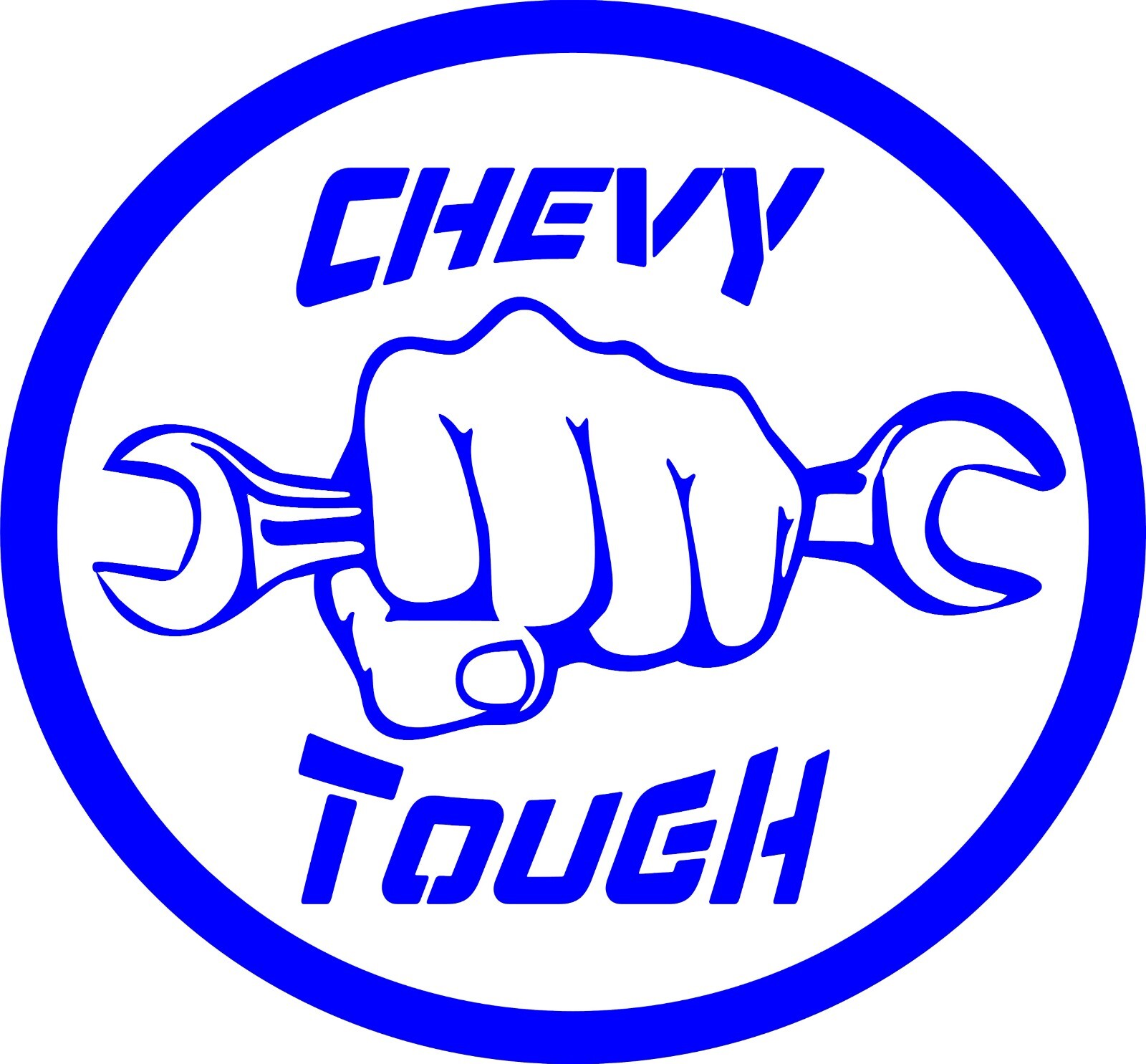 CHEVY TOUGH DECAL- 5″w x 3.6″h In your choice of color