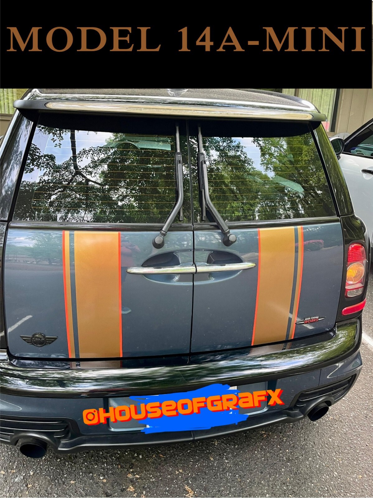 2 color Bonnet Boot stripe stripes decals graphics fit any yr model Mini Cooper