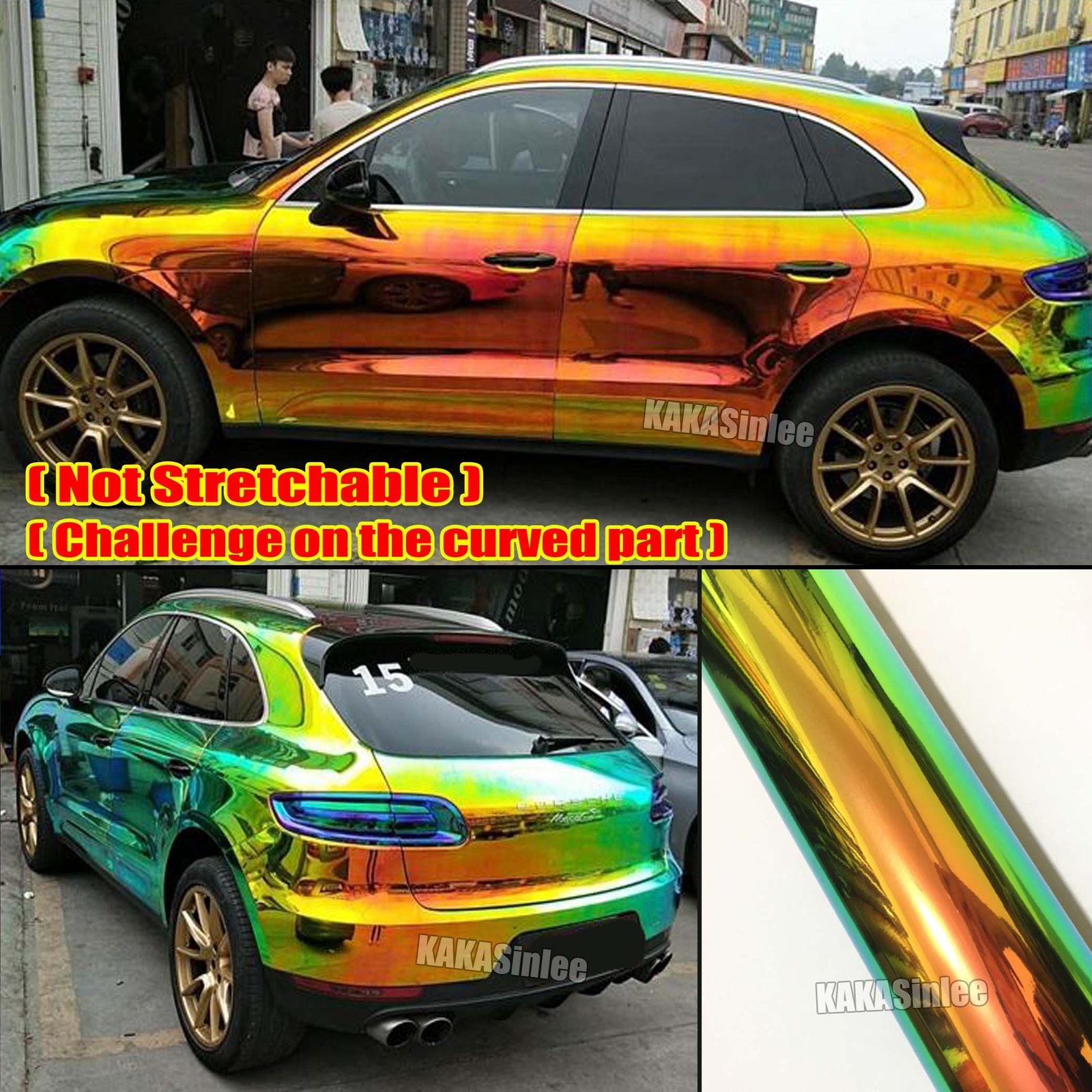 50FT x 4.4FT GD Green Mirror Chameleon Chrome Entire Car Vinyl Wrap Sticker AX