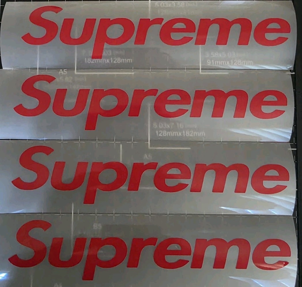 Supreme set of 4 Vinyl Decal Sticker 2×8 Inches For Any Surface 1/2