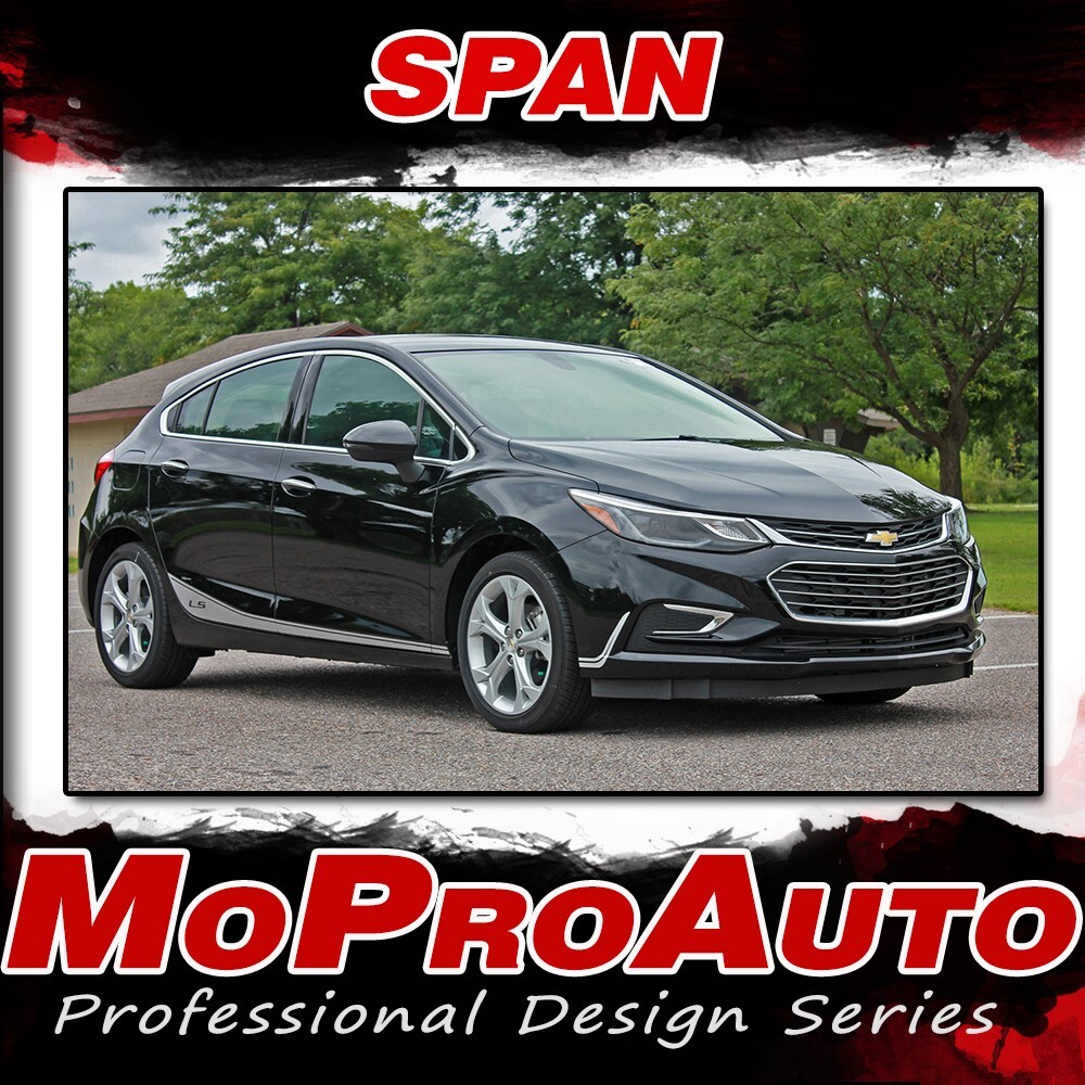 2016-2019 Chevy Cruze Rocker SPAN Door Stripes Vinyl Graphic Decals 3M Kit