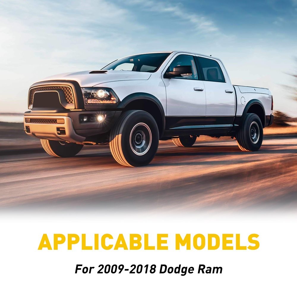 4/8x Door Piano Pillar Black Posts Fit Dodge Ram 09-18 Crew/Quad/Extended EXT Tr