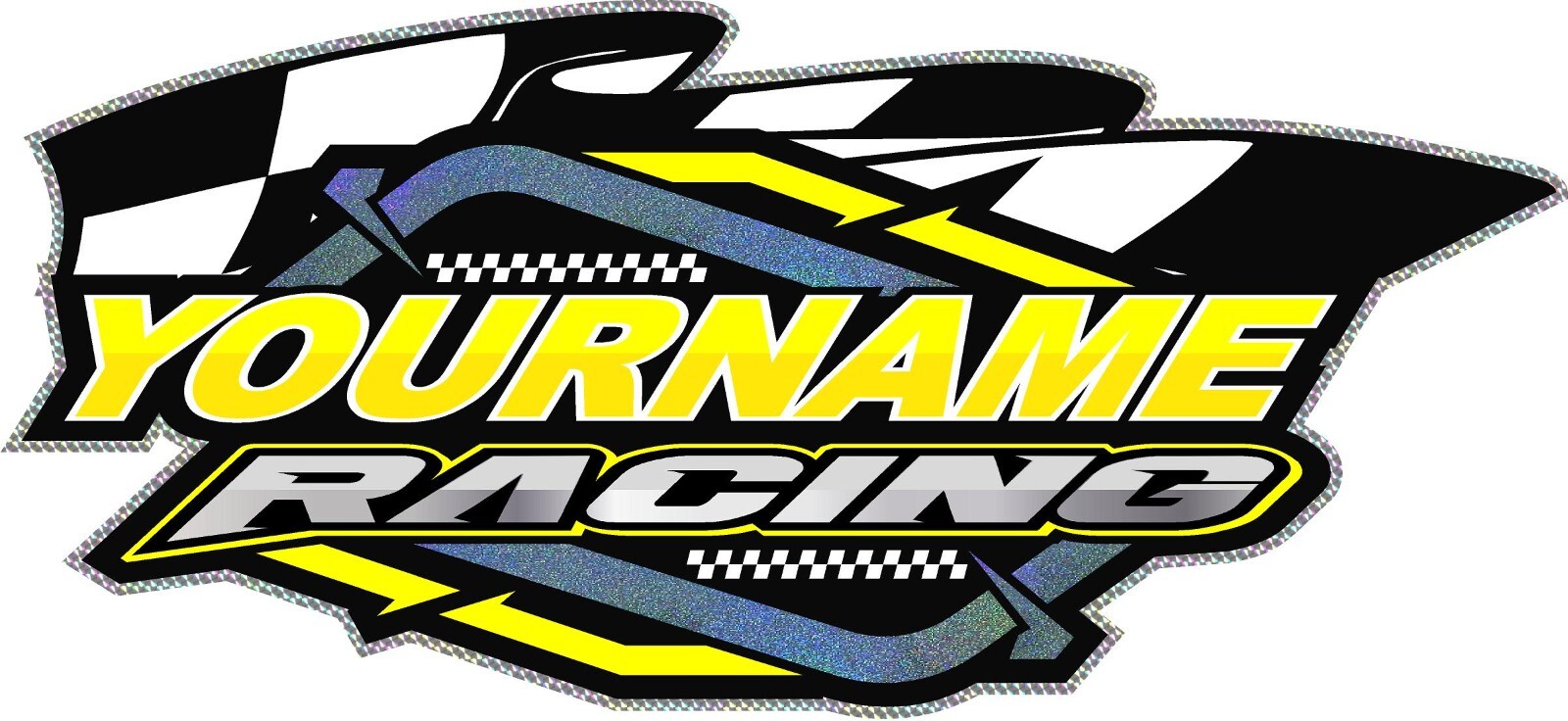 Custom Your Name Racing Decals Trailer Truck MX ATV Race Car Go Kart Sprint IMCA