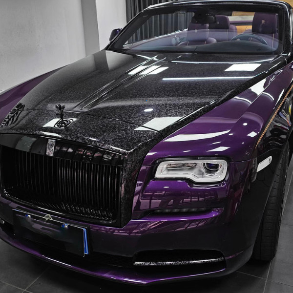 20×152 CM Glossy Laser Forged Carbon Fiber Vinyl Wrap Waterproof Car Interior