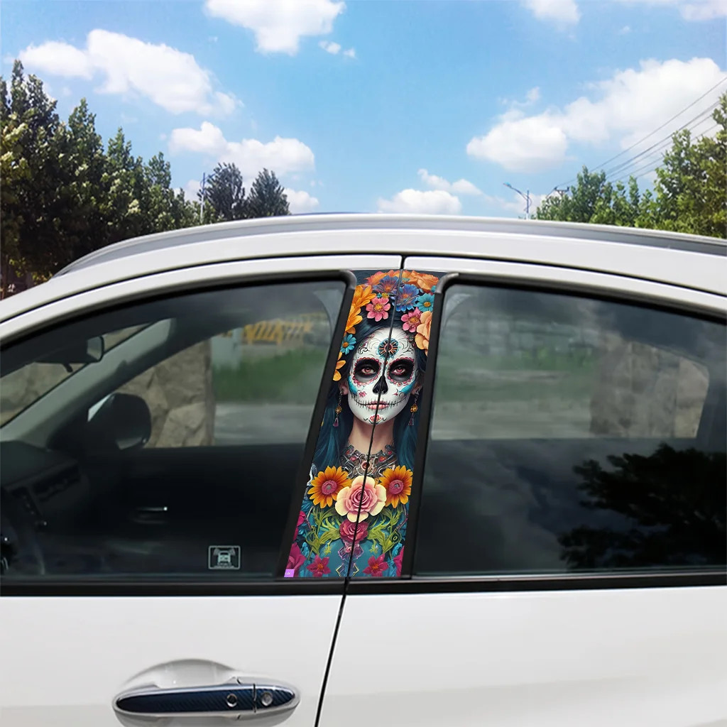 Custom Car B-Pillar Decals Water-Resistant Self-Adhesive Residue Fade-Proof