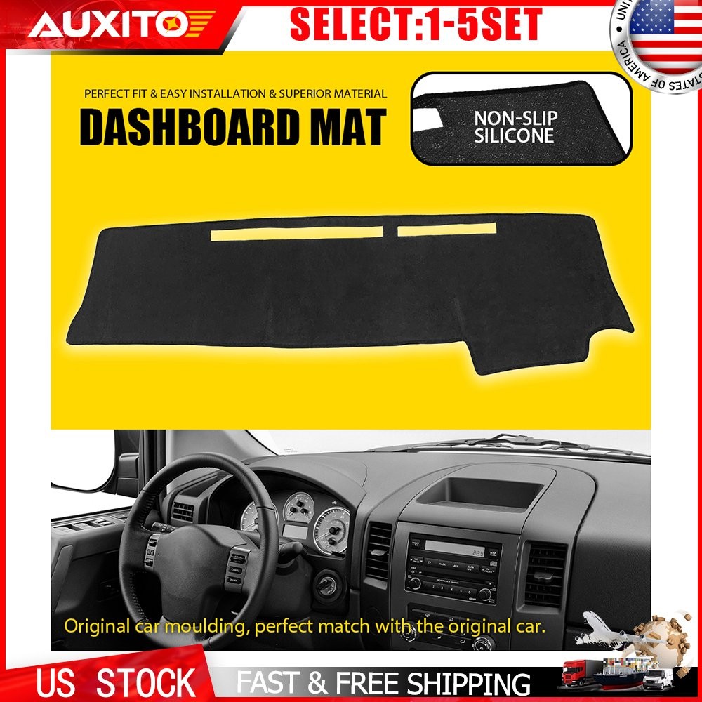 Dashboard Dash Mat for Nissan Titan 2004 2005 2006 2007 2008-12 Black Cover 1-5X
