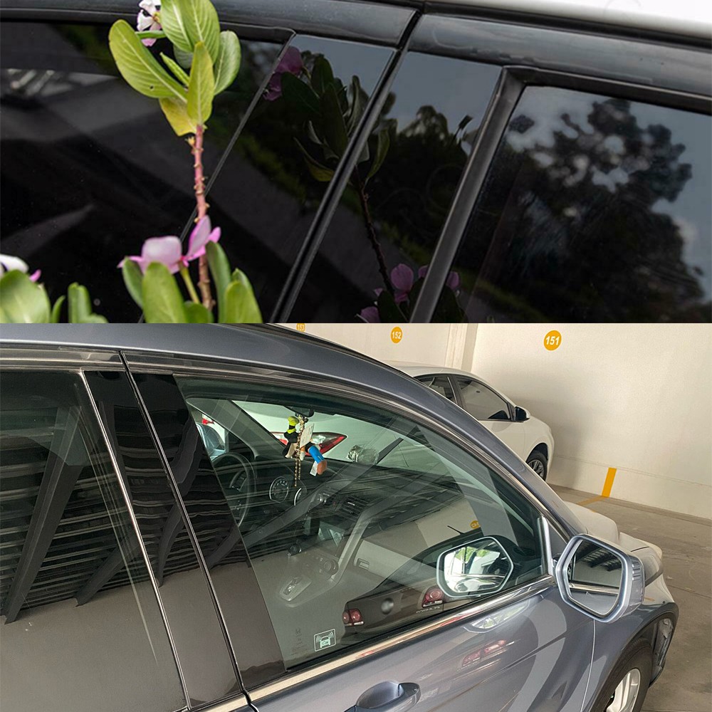 8PCS Glossy Black Pillar Post Door Window Decor Cover For Toyota Camry 2018-2021